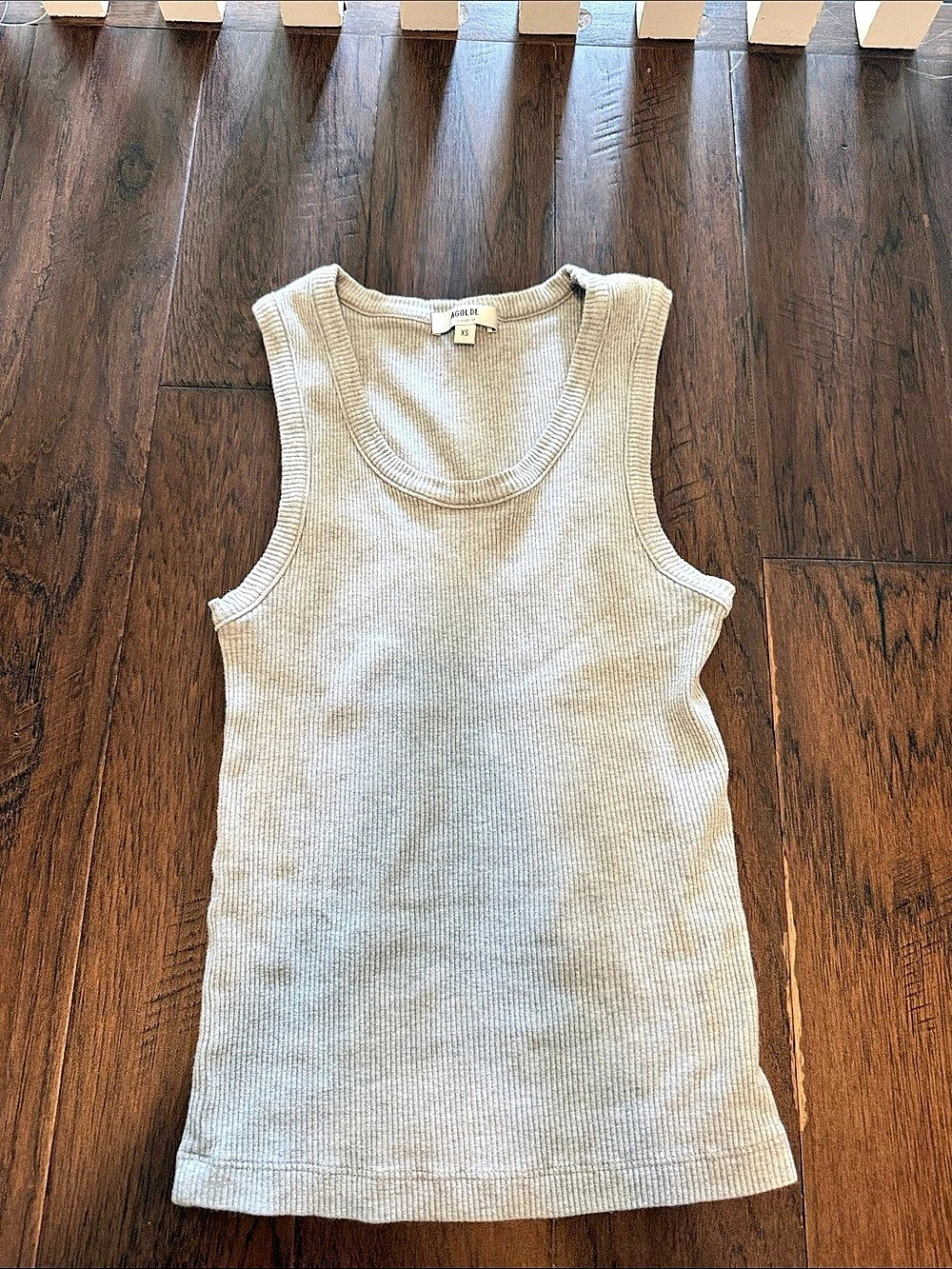 Agolde Ribbed Tank Top in Cream Size XS Like New